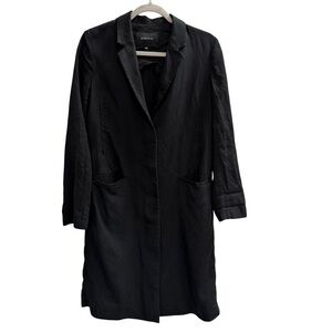 BABATON Long Blazer Trench Coat Black Size XS